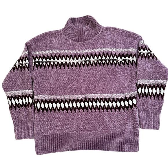 Christian Siriano Chenille Mock Neck Sweater large cozy - Picture 1 of 5
